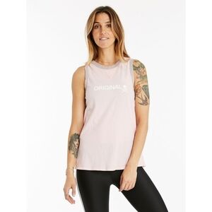 Soulcycle Raw Edge Ringer Tank Top Pink/Gray Womens Size XS Workout Gym Athletic